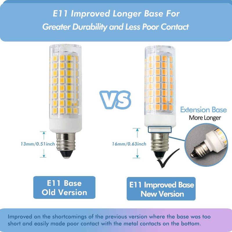 ZSSXOLED [Pack of 5] E11 LED Bulb 7W Dimmable E11