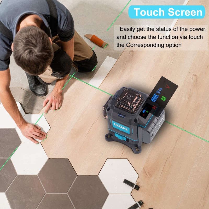 KEZERS Laser Level 360 Self Leveling,4 x 360 Laser Level