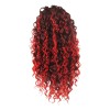Ebingoo Rojo Negro Encaje Frente Peluca Rojo Rizado Peluca N