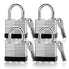 4 Pack Keyed Alike Padlocks 40mm High Security Heavy Duty