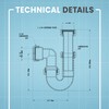 CranPlas | 32MM Telescopic P Trap | Sink Waste Trap