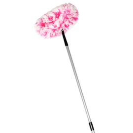 Fuller Brush Fuzzy Fan Duster – Dust & Clean Ceiling Fans, Walls, Woodwork – Polystatic & Microfiber Grabs & Holds Dust, Lint, Cobwebs & Dirt - Fan Duster with Handle (Pink)