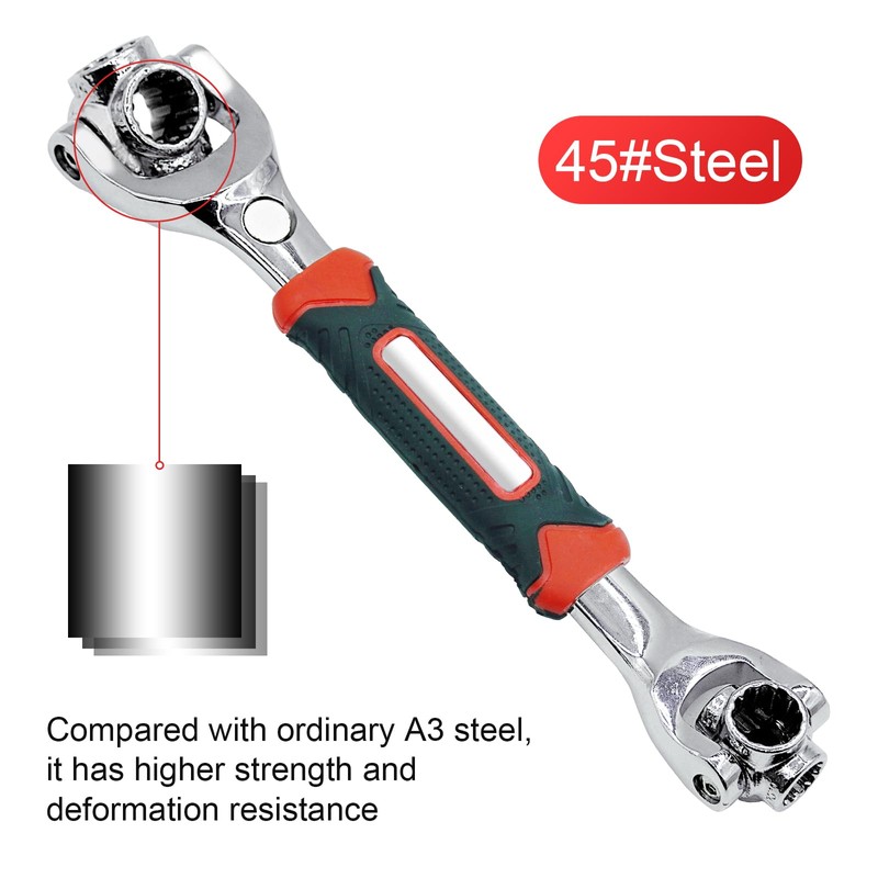 SAPILIT 48 in 1 Universal Socket Wrench, Chrome 45# Steel,