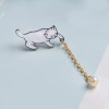 Jextech 2 Pin Broche Metalico Gato Borla De Perla