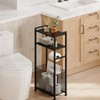 Anlanbor Free Standing Toilet Paper Holder Stand with Shelf, Bathroom