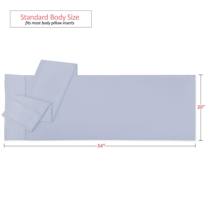 Nestl Body Pillow Cover Soft Pillowcase Lightweight Ice Blue Microfiber