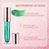 evpct 1Pcs Green Pearlescent Chameleon Shimmer Glitter Shiny Lipstick Lip