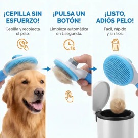 Cepillo Cardina Quita Pelos Perros Gatos Autolimpiable Suave