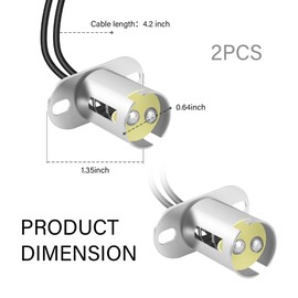 2PCS 1157 Bulb Socket,BAY15D Car Light Bulb Socket Adapter with 2 Wire Connectors,1157 LED Bulb Socket for Turn Signal Light/Brake Light/Tail Lights of Car Truck(BAY15D)