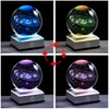 None 3.15 inch Solar System Crystal Ball 3D Planets Sun