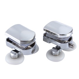 Yosoo 2 puertas correderas de ducha de 23 mm, ruedas dobles de aleación de zinc, rodillos, ruedas