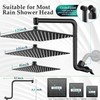 Rain Shower Head Extension Arm, Upgrade 12 Inch Metal Shower