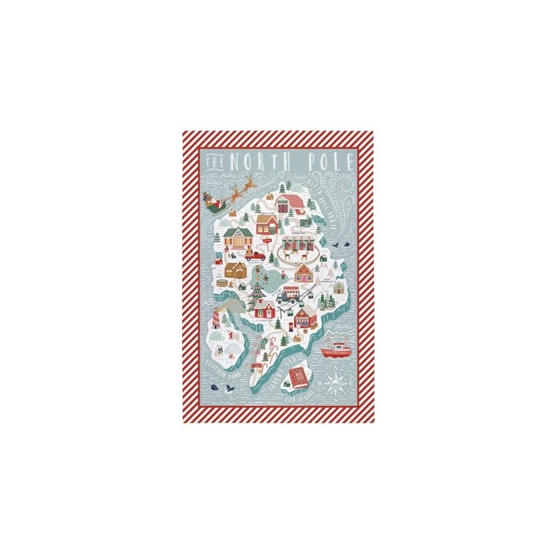 Ulster Weavers 100% Cotton Christmas Tea Towel, North Pole