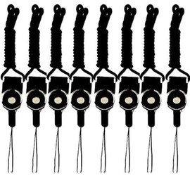iBarbe 8Pack Cell Phone Neck Lanyard Strap, Universal Smartphone Strap 14.6" Nylon Necklace rope,Wrist,Key chain Charms