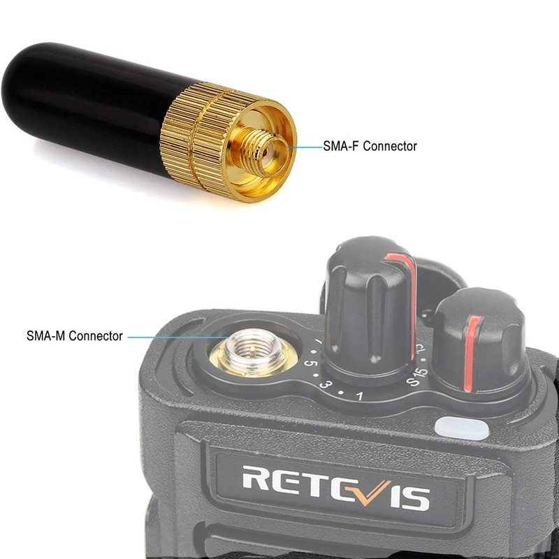 Retevis Walkie Talkies Antenna, 144/430MHz SMA-F Antenna, VSWR Less Than