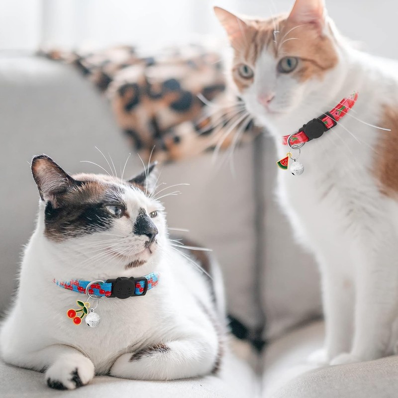 PUKAKO Cat Collars, Cat Collars, Set of 7, Includes Bells,