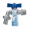 Foset LLE-130L, Llave de esfera con maneral corto, latón, 130gr,