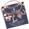 Anoup Girls Jewelry for Teen Girls - Rose Gold Horse Shoe Heart Charm Bracelet