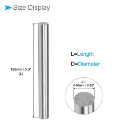 CoCud Round Steel Rod, 16mm Diameter 150mm Length, High Speed Steel Bar Stock Craft DIY Tool - (Applications: for Drill Lathes Boring Machine), 1-Piece