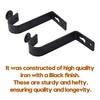 4 Pack Ceiling Curtain Rod Bracket Single Curtain Rod Holders