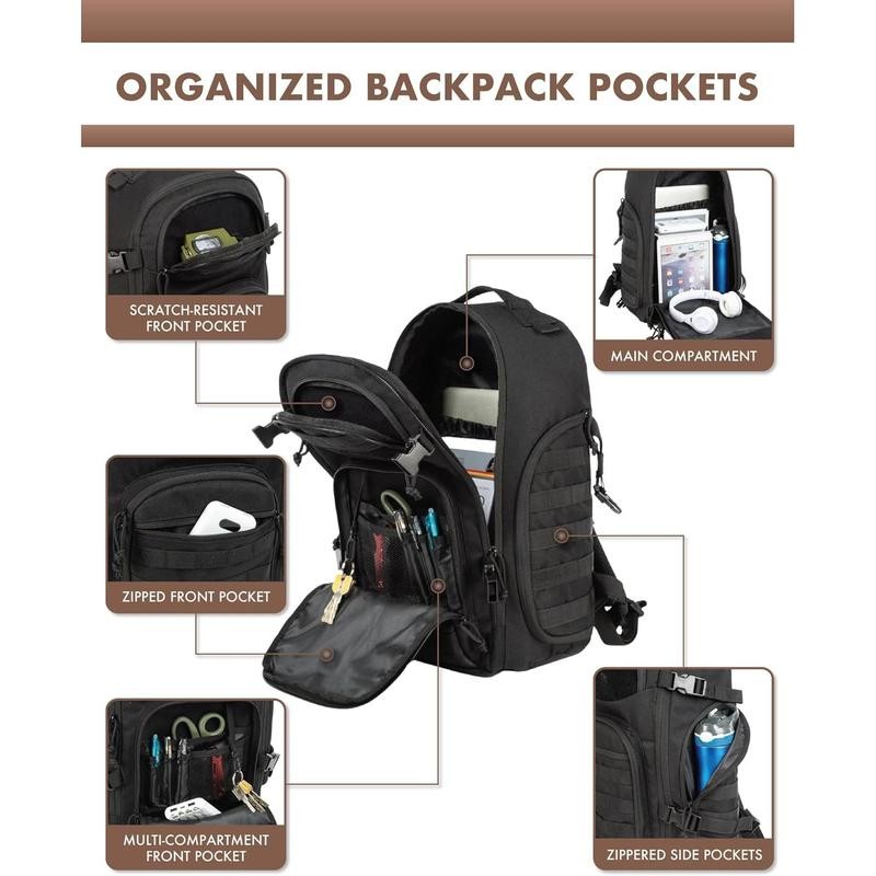Tactical Laptop Backpack Military Backpack for Men Black Tactical Bag