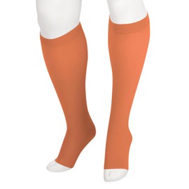 Juzo Soft Knee High15-20 mmHg Open Toe with Silicone Border (II, Cinnamon)