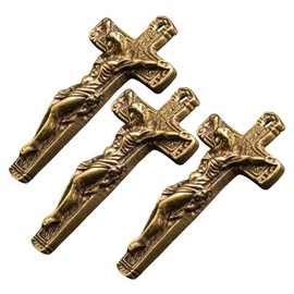 COLLBATH 3pcs Jesus Cross Pendant Cross Necklace for Men Women Crucifix Keychain Hanging Ornament