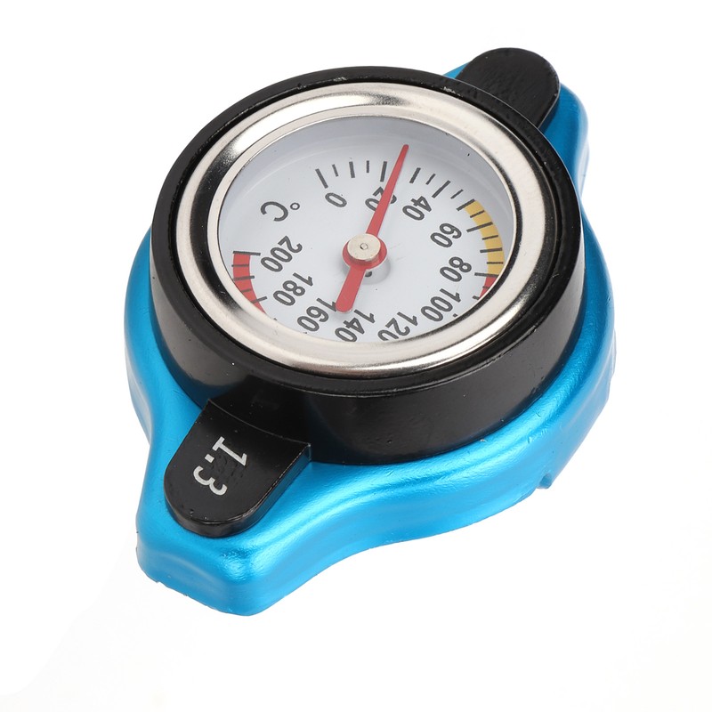 Aluminum Alloy Radiator Cap with Temperature Gauge Pressure Adjustment Leakproof