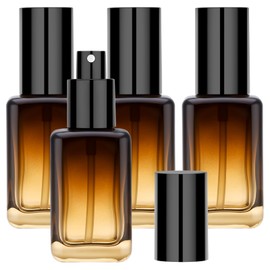 Segbeauty 1.7oz Amber Glass Spray Bottle Refillable Travel Bottles, 4pcs Fine Mist Travel Empty Spray Bottle for Hair, 50ml Atomizer Sprayer for Perfume, Liquid Containers Perfume Cologne Bottles