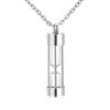 Roy Lopez Hourglass Glass Urn Necklace for Ashes Cremation Pendant