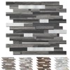 Yipscazo 5 Sheets Peel and Stick Stone Metal Tile Backsplash,