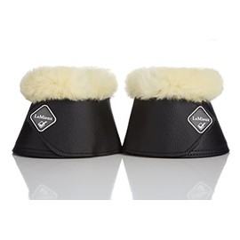 LeMieux Lambskin Wrap Round Over Reach Boots - Black, Medium