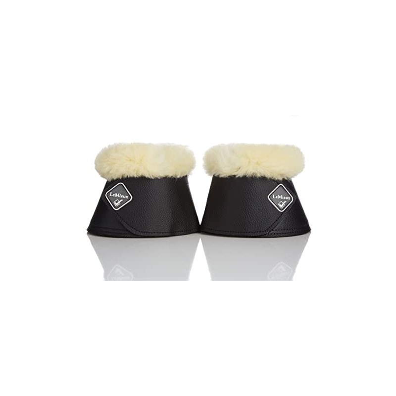 LeMieux Lambskin Wrap Round Over Reach Boots - Black, Medium