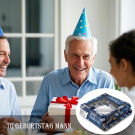 Vegas 70th Birthday Man, Gift for 70th Birthday Man, Birthday Man 70th Birthday Man, Gift 70th Birthday Man, 70th Birthday, Decoration 70th Birthday Man Blanket 150 x 130 cm