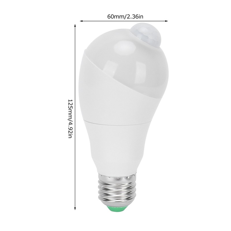 E27 Human Sensor Light Bulb 7W LED Induction Lamp for