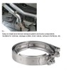 Turbo Exhaust Clamp, Car Turbo Exhaust V-Band Flange Clamp Kit,