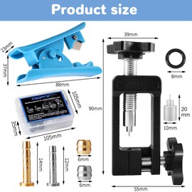Nadeltreiber Einsetzwerkzeug, Nylon Fahrradölnadel Einsetzwerkzeug mit Hydraulischem Schlauchschneider, Fahrrad Hydraulikschlauch Werkzeug mit BH59, BH90 Olive Steckereinsatz Set