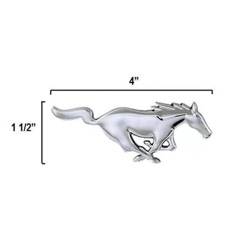 Maryland Mustang NEW! Mustang Chrome Running Horse Pony Emblems Pair