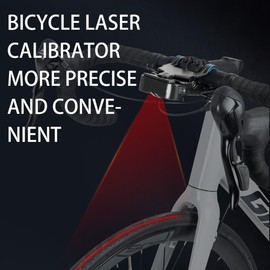 BEHEGTYE Bicycle Handlebar Saddle Calibrator, Bike Tool Seat Center Adjuster Measurement Tool, Bicycle Laser Calibrator with Type-C Recharge Port, Aligning Indicator Tool Professional Bike (A)