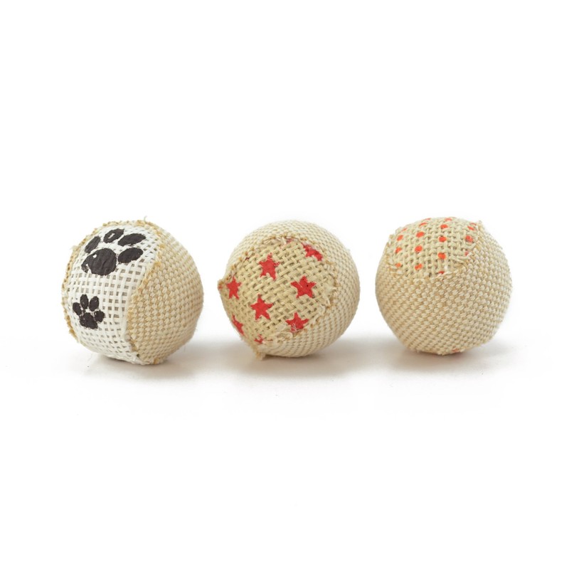 Trixie Rattle Balls with Jute Diameter 5 cm, Pack of