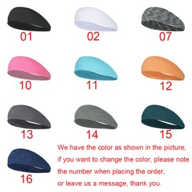 3-Packs Sports Headbands Fitness Yoga Workout Elastic Sweatbands for Women Men