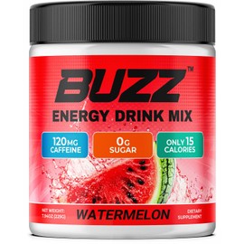 Morning Buzz Energy Drink Powder - Energy Boost Drink Mix - Sugar-Free Energy with Antioxidants - Morning Kickstart and Sports Nutrition Endurance Product - 30 Servings, Watermelon, 8 Ounces