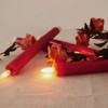 Wondise Flameless Taper Candles with Timer, Battery Operated Real Wax