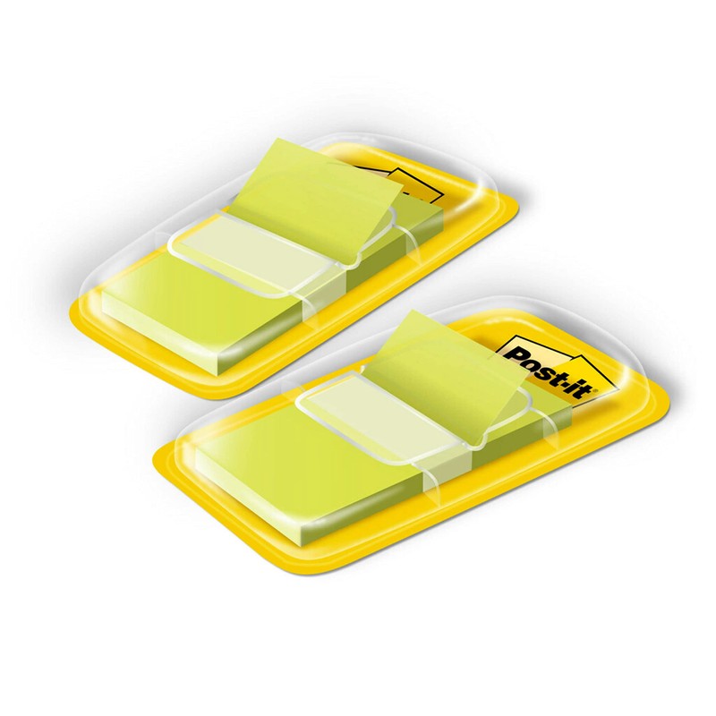 Post-it Flags, 50/Dispenser, 2 Dispensers/Pack, 1 in Wide, Bright Green