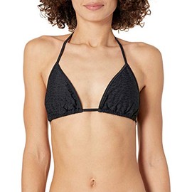 Body Glove Dita Triángulo Slider Bikini Top Traje de baño para Mujer, Estampado de Pantera, XL