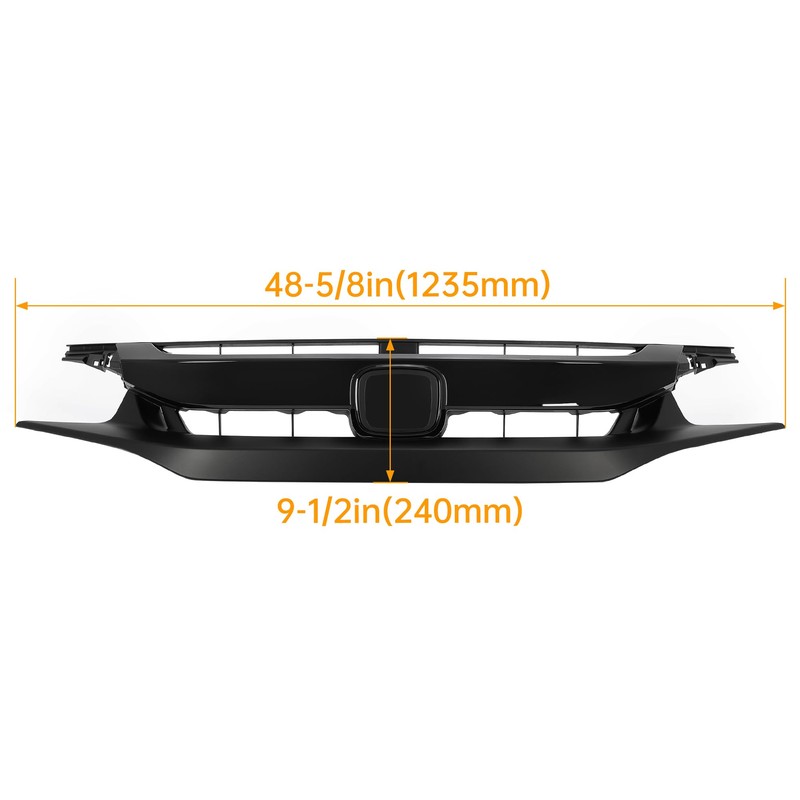 HECASA Front Upper Mesh Grille Grill Compatible with 2019 2020