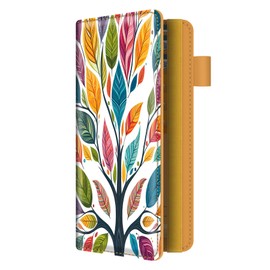 BVYA Checkbook Cover for Men & Women with RFID Blocking, Premium Printed Leather Checkbook Holder Slim Wallets with Pen Holder & Built-in Clear Plastic Divider for Duplicate Checks