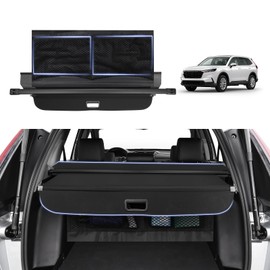 Cargo Cover for Honda CRV 2023-2025 2026 with Extra Storage Net, Retractable Trunk Cover for Honda CR-V Security Shield Shade Cover with No Gap Design