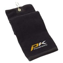 PowaKaddy Unisex Tri-fold Brass Hook Compact Bag Golf Towel