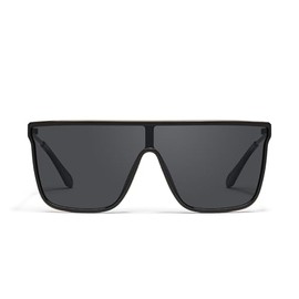 Quay - Sunglasses for Men & Women, Polarized Shield Lenses with UV Protection, Oversized Sunglasses (Nightfall Remixed, Black)